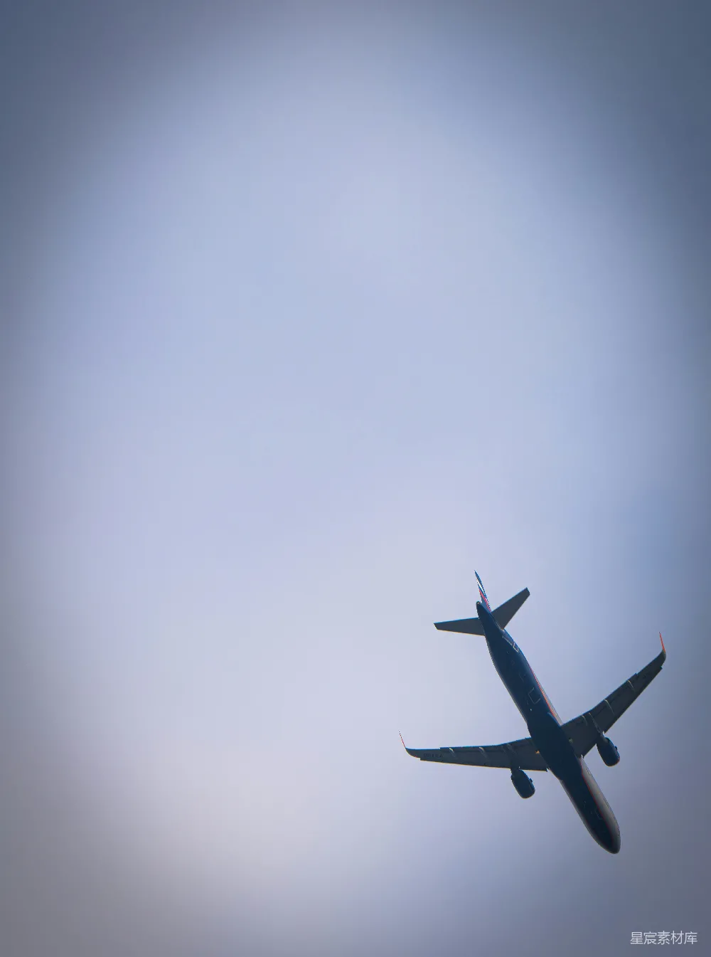 高清摄影 飞机 天空 飞行 旅行 自由 蓝天下的飞机