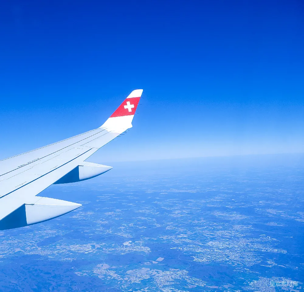 高清摄影 飞机 航空 天空 旅行 自然 空中瑞士航空的翅膀