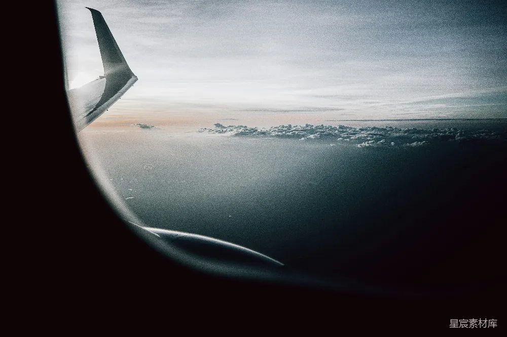 高清摄影 飞机 窗外 天空 旅行 自然 飞机窗外的天空视角