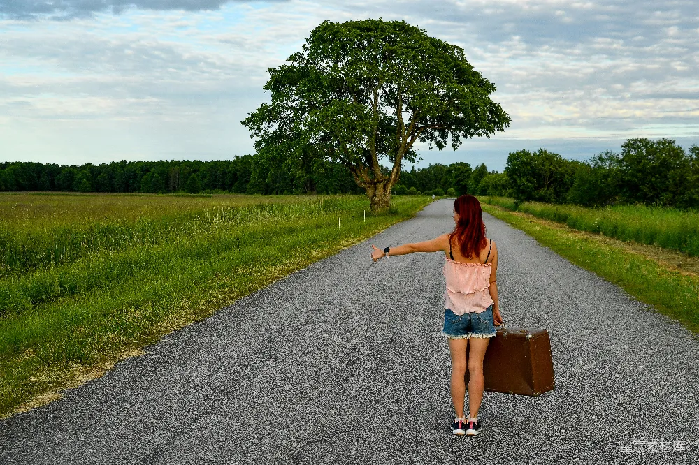 高清摄影 旅行 孤独 自然 田园 风景 孤独的旅行者与孤独的树