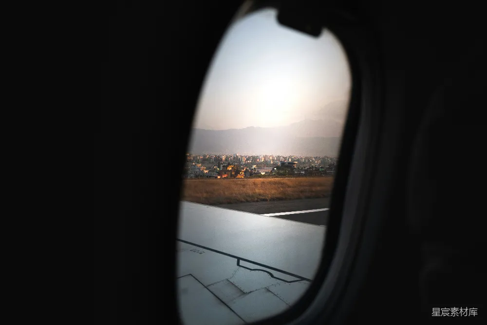 高清摄影 飞机 城市 风景 旅行 日落 飞机上的城市风景