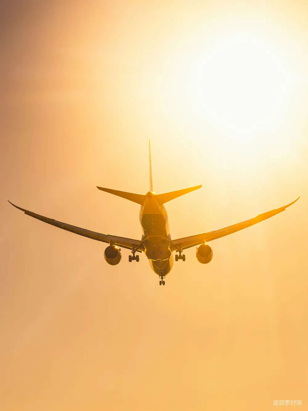 高清摄影 飞机 夕阳 旅行 飞行 天空 夕阳下的飞机