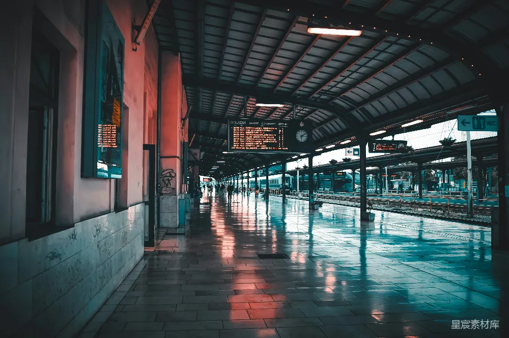 高清摄影 火车站 雨后 城市 旅行 宁静 雨后火车站