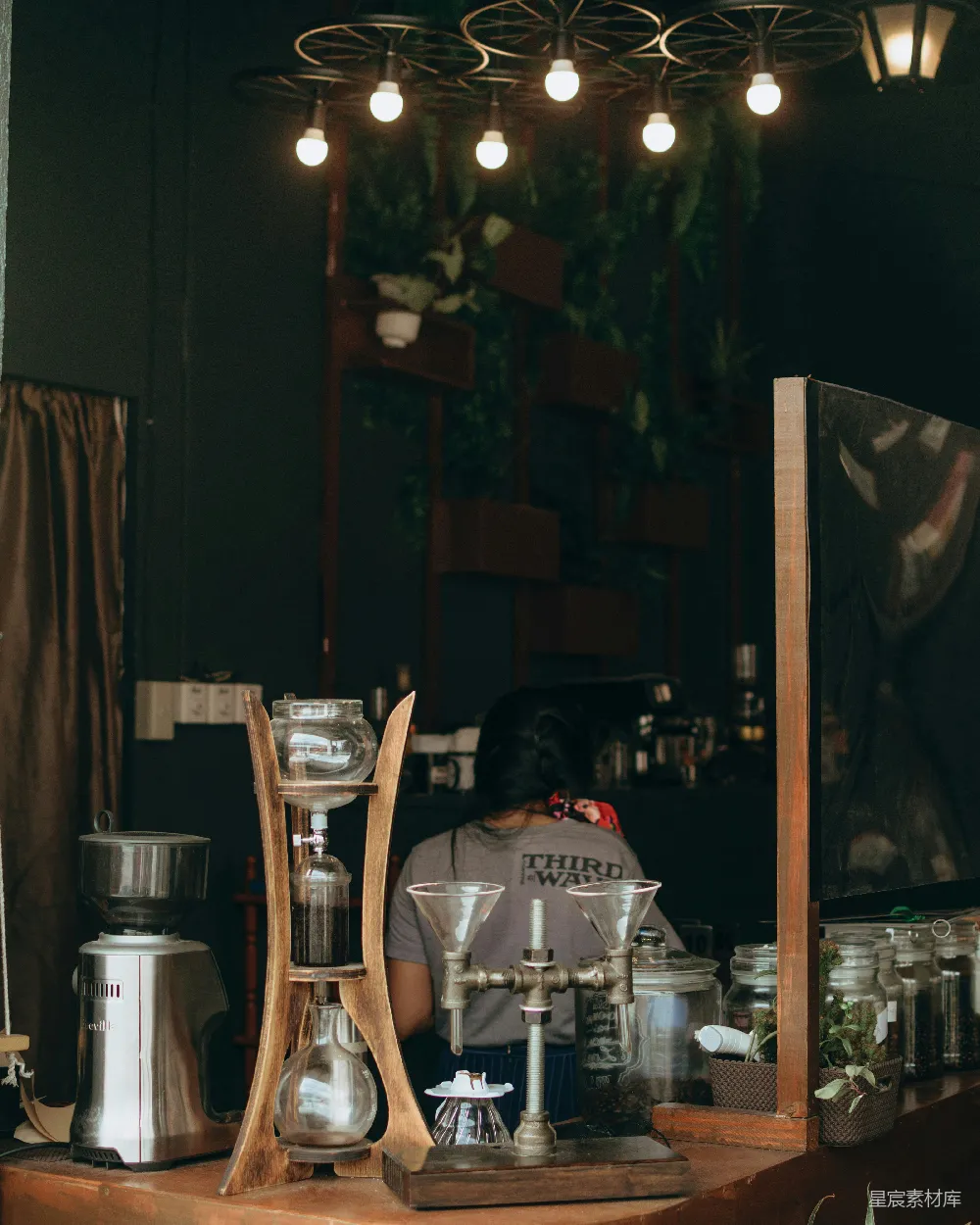 高清摄影 咖啡店 咖啡制作 工业风 复古 咖啡器具 咖啡店的咖啡制作台