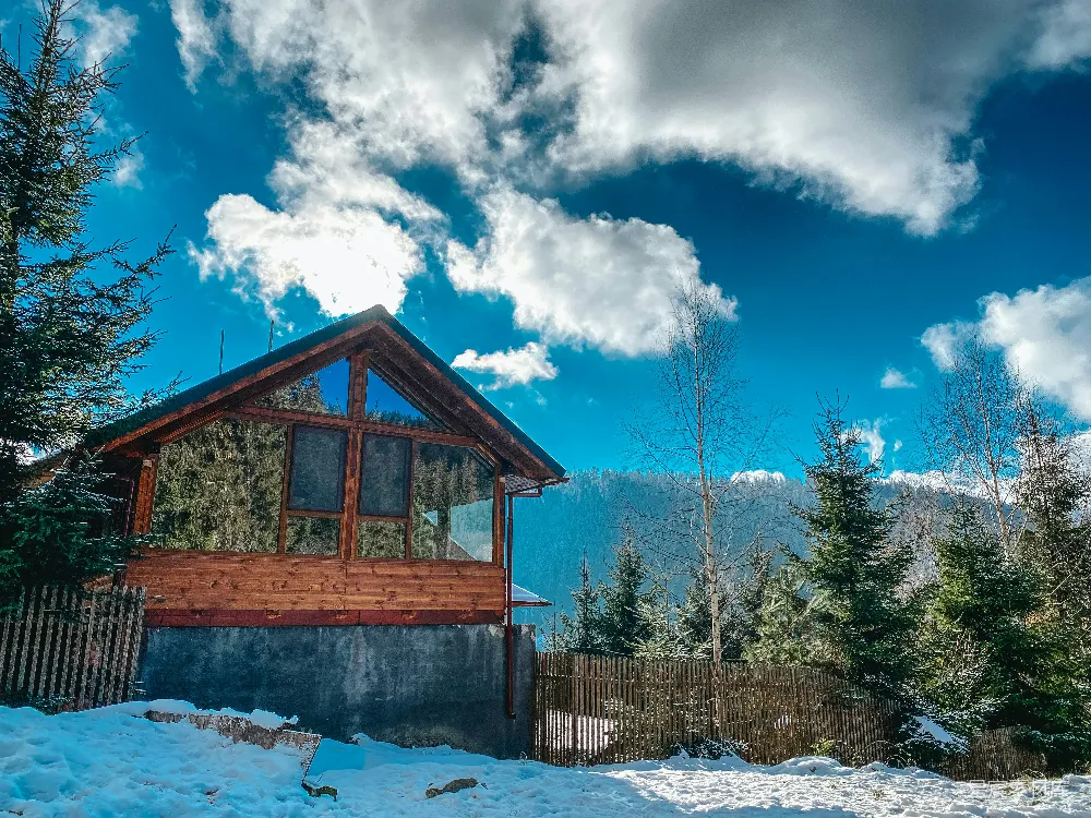 高清摄影 木屋 雪景 自然风光 冬日 乡村 冬日雪景中的木屋