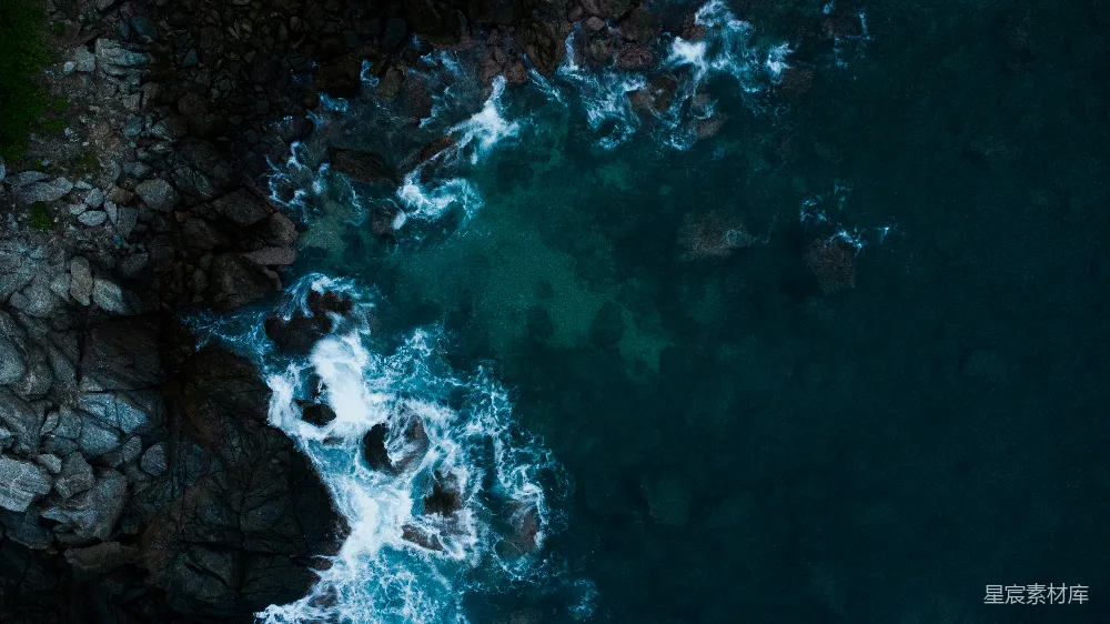 高清摄影 俯瞰 海岸 岩石 海洋 自然 俯瞰岩石海岸