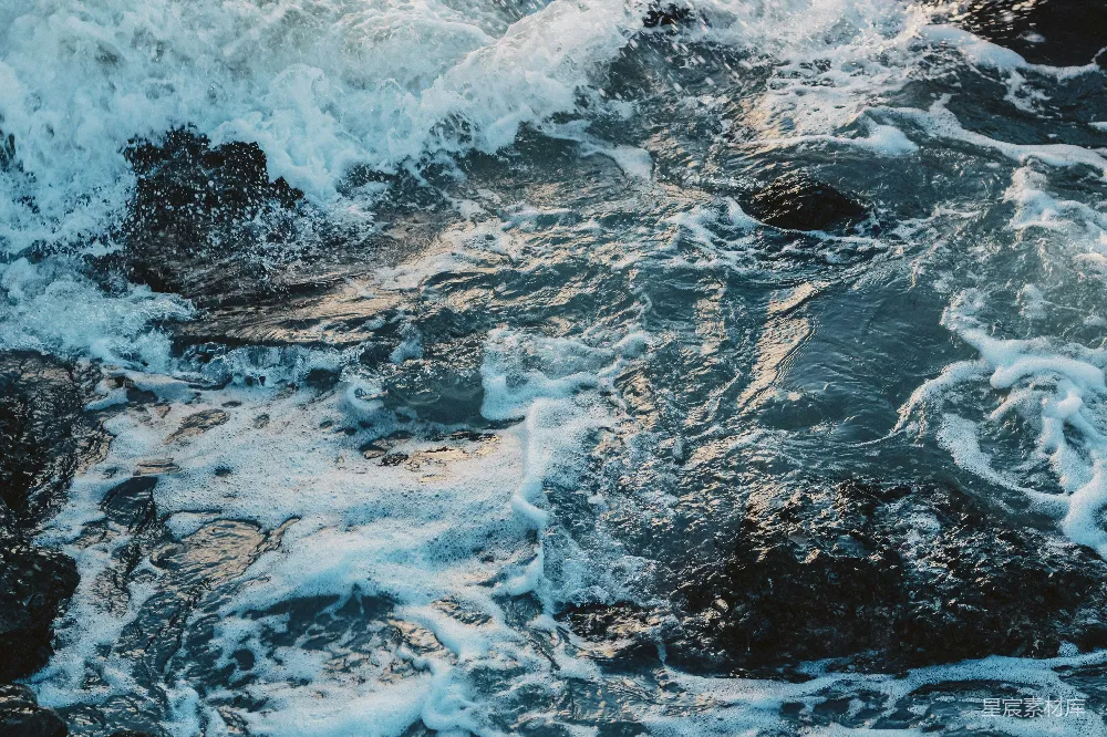 高清摄影 自然 水 动态 海洋 风景 海浪冲刷岩石