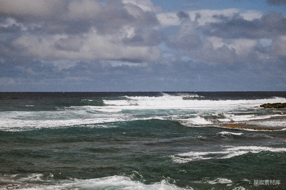 高清摄影 海洋 自然风光 动态之美 宁静 风光摄影 海浪与天空的交响曲