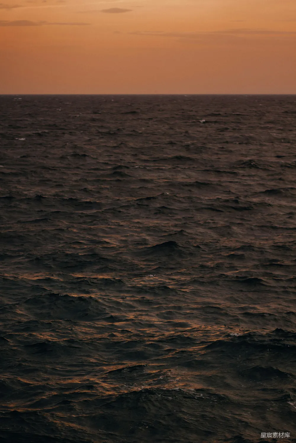 高清摄影 夕阳 海洋 波浪 宁静 自然 夕阳下的波涛