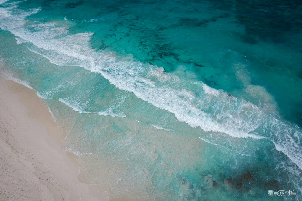 高清摄影 海滩 海浪 自然风光 热带风情 度假 碧海蓝天：海滩与海浪的自然美景