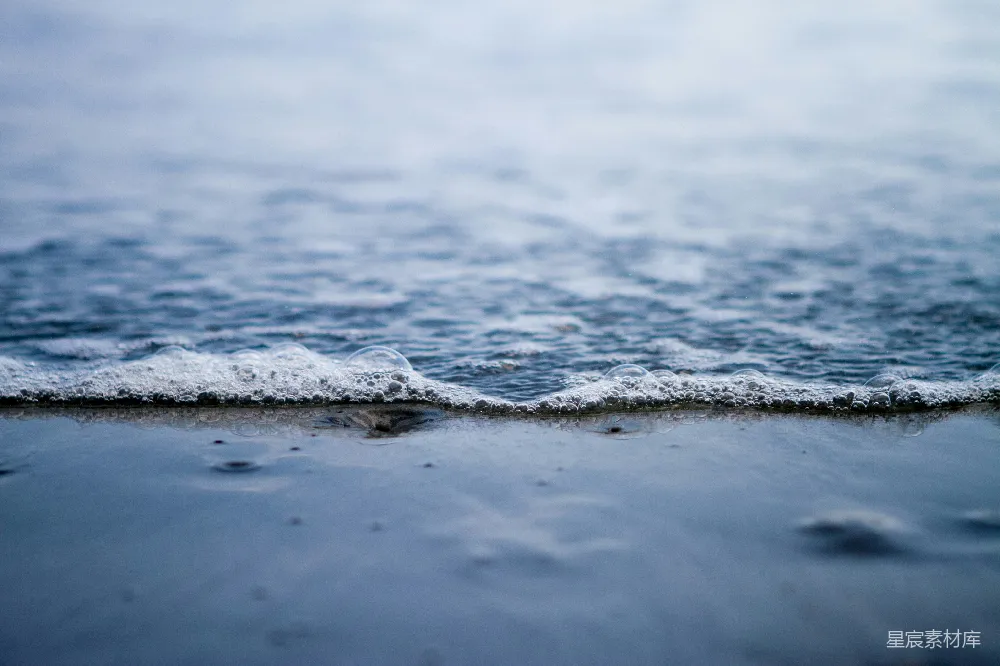 高清摄影 海浪 泡沫 宁静 自然 海洋 海浪泡沫的宁静时刻