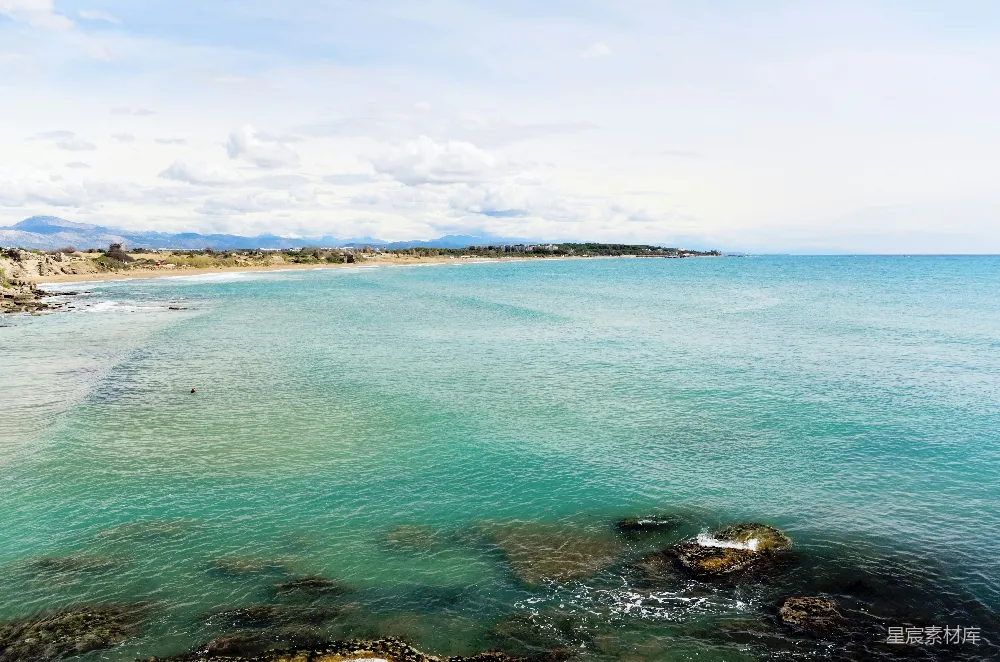 高清摄影 海滩 海景 自然风光 休闲度假 海岸线 宁静的海岸线
