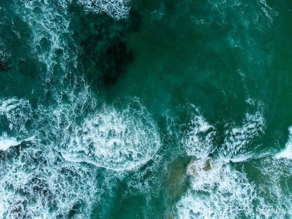 高清摄影 海洋 俯瞰 自然 海岸 海洋风光 蔚蓝海浪的俯瞰