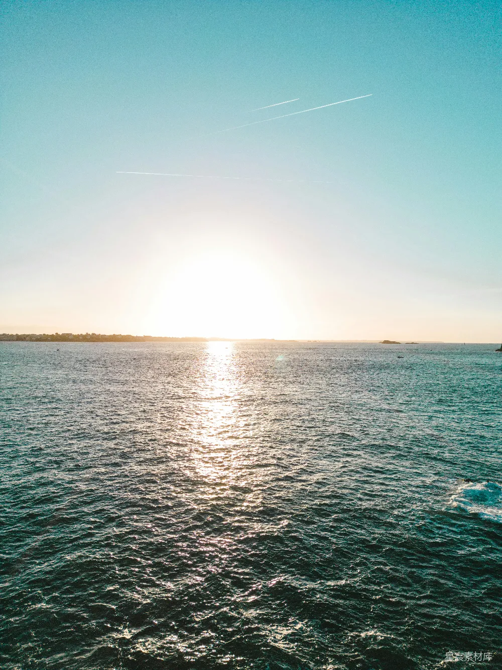 高清摄影 海景 日落 平静 自然 放松 海面夕阳