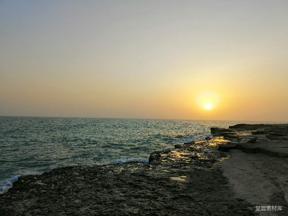 高清摄影 海景 日落 自然风光 宁静 海滩 海边日落