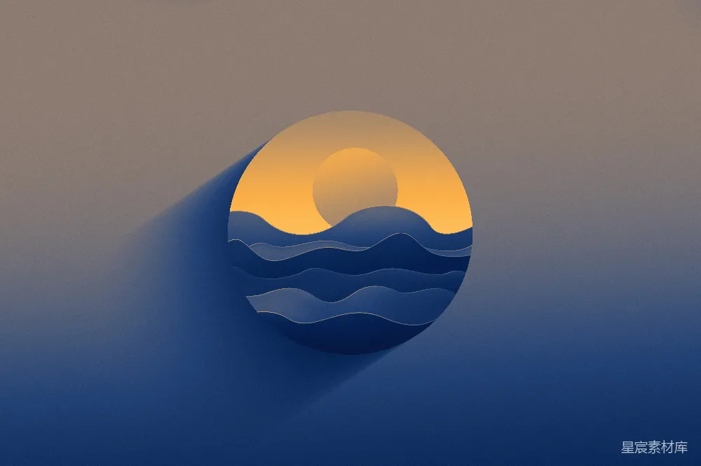 高清摄影 抽象设计 日落 海浪 背景 艺术 日落海浪的抽象设计