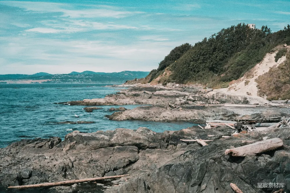 高清摄影 海岸 岩石 宁静 海滩 自然 海岸岩石与宁静的海滩