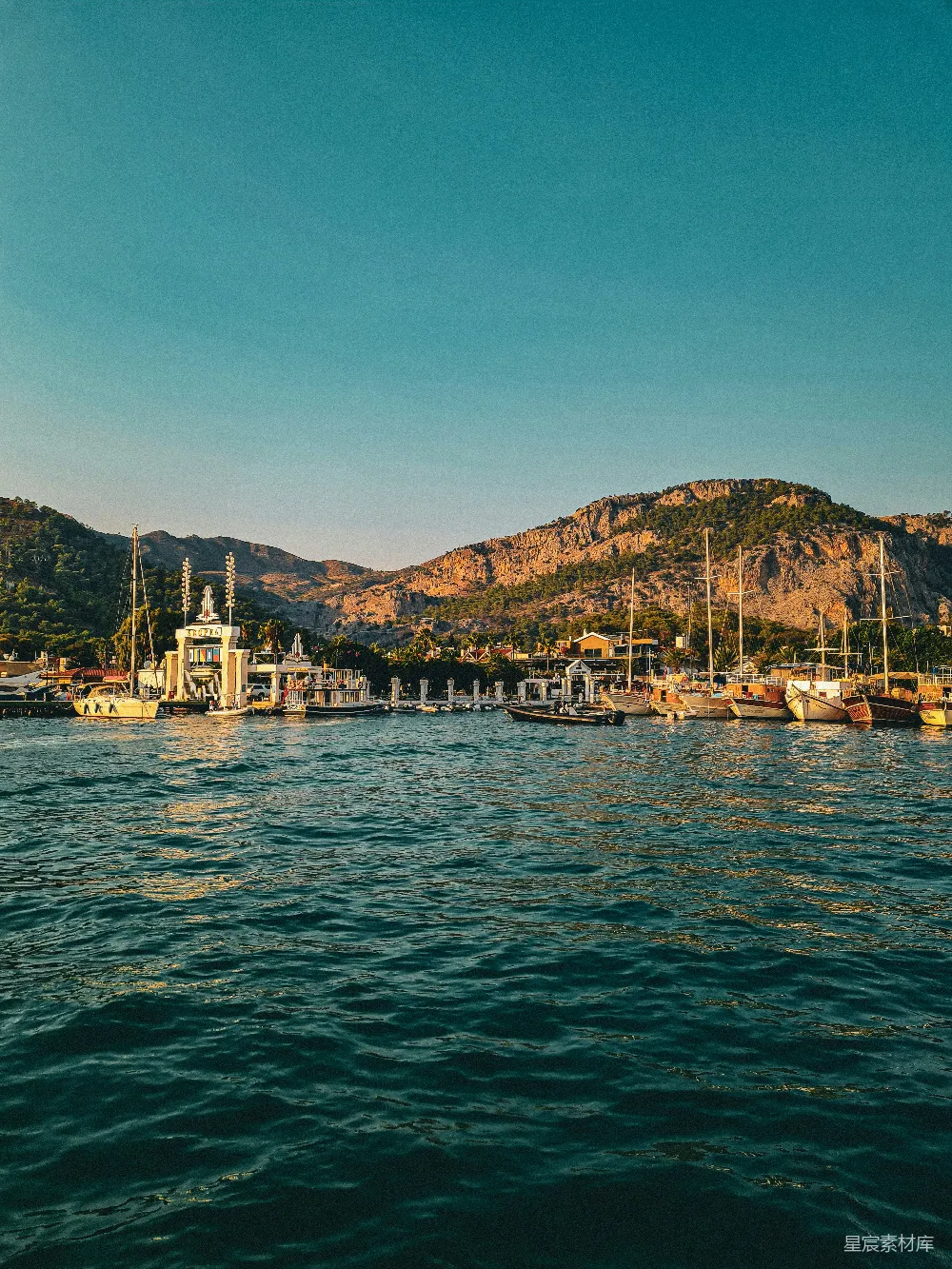 高清摄影 自然风光 海滨 日落 宁静 风景 夕阳下的宁静港湾