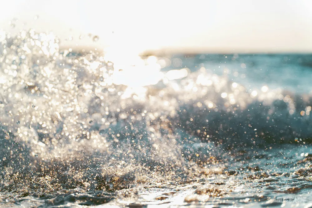 高清摄影 海浪 阳光 自然 动态 夏日 阳光下的海浪