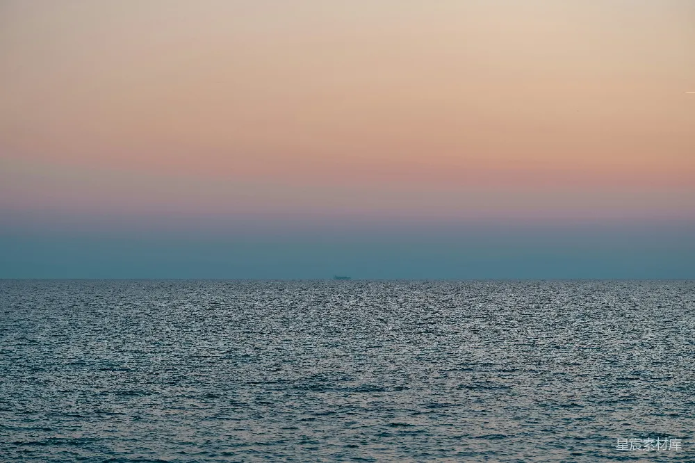 高清摄影 海景 日落 平静 自然 风景 日落时分的平静海面