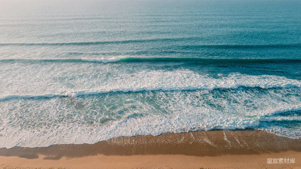 高清摄影 海滩 海浪 自然 宁静 风景 海岸的波浪与沙滩