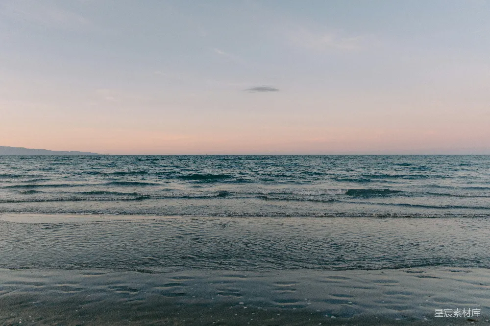 高清摄影 海滩 日落 宁静 自然 旅行 平静的海滩日落