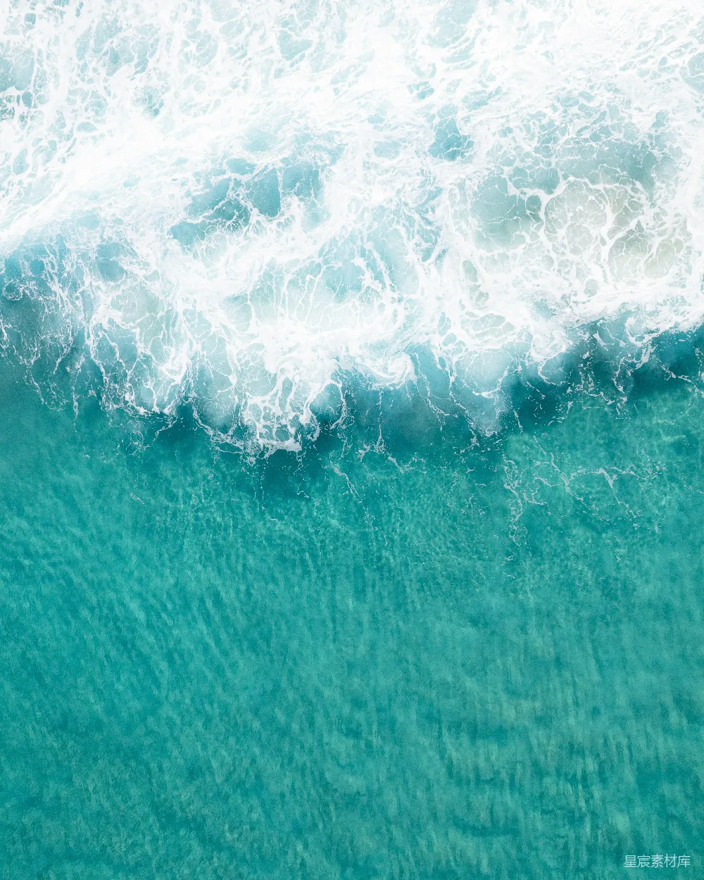 高清摄影 海浪 俯瞰 自然 蓝色 平静 海浪从上空俯瞰
