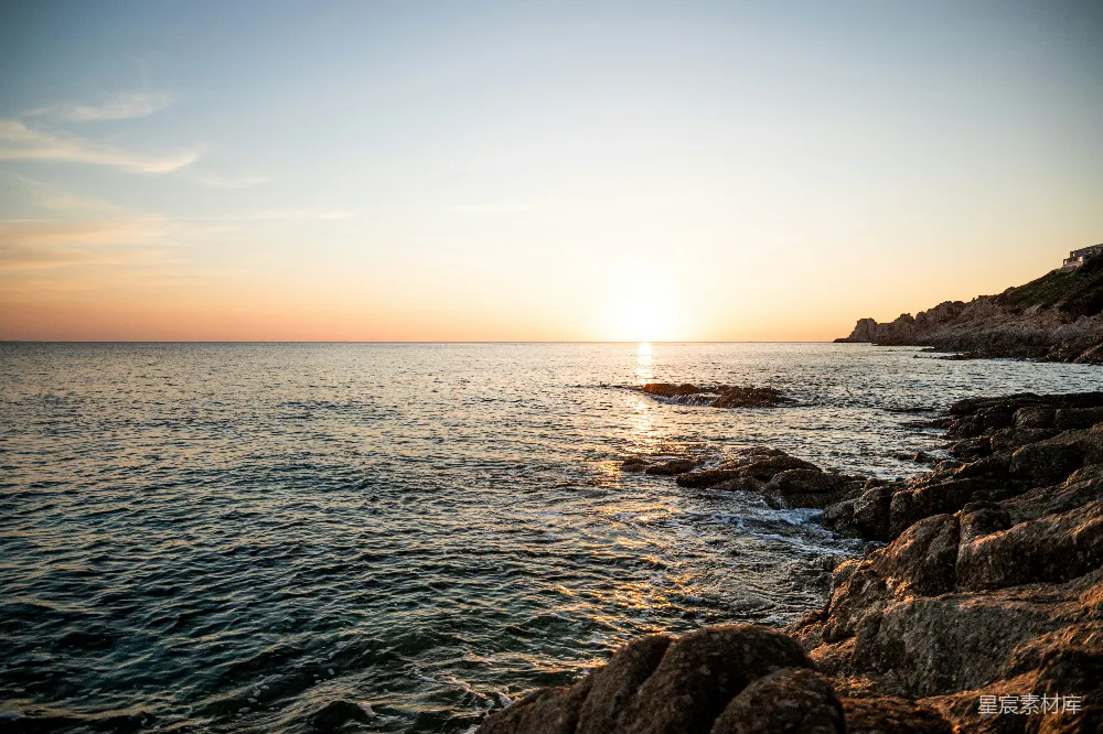 高清摄影 海景 日落 自然 宁静 海岸 日落海景