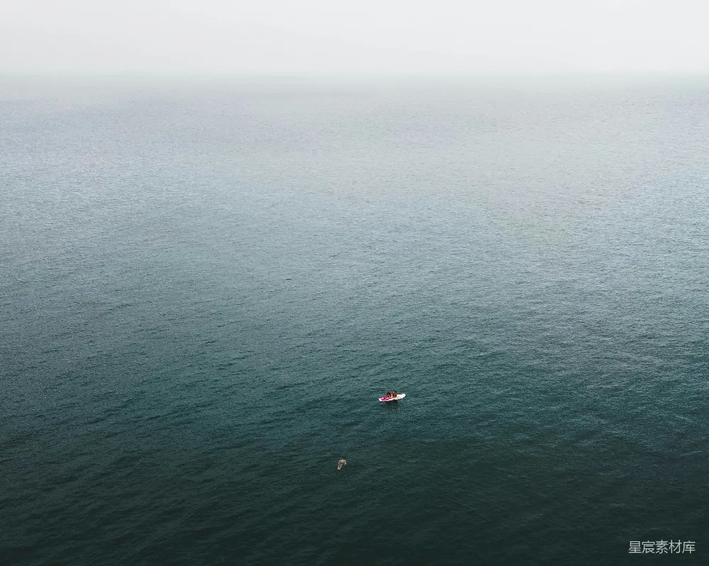 高清摄影 航拍 海洋 宁静 划艇 自然 宁静海面上的二人划艇