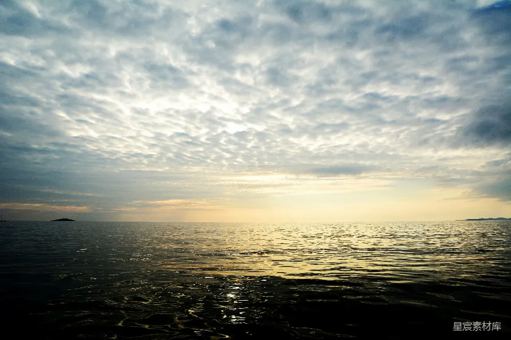 高清摄影 海景 日落 宁静 自然 摄影 日落海景的宁静时光
