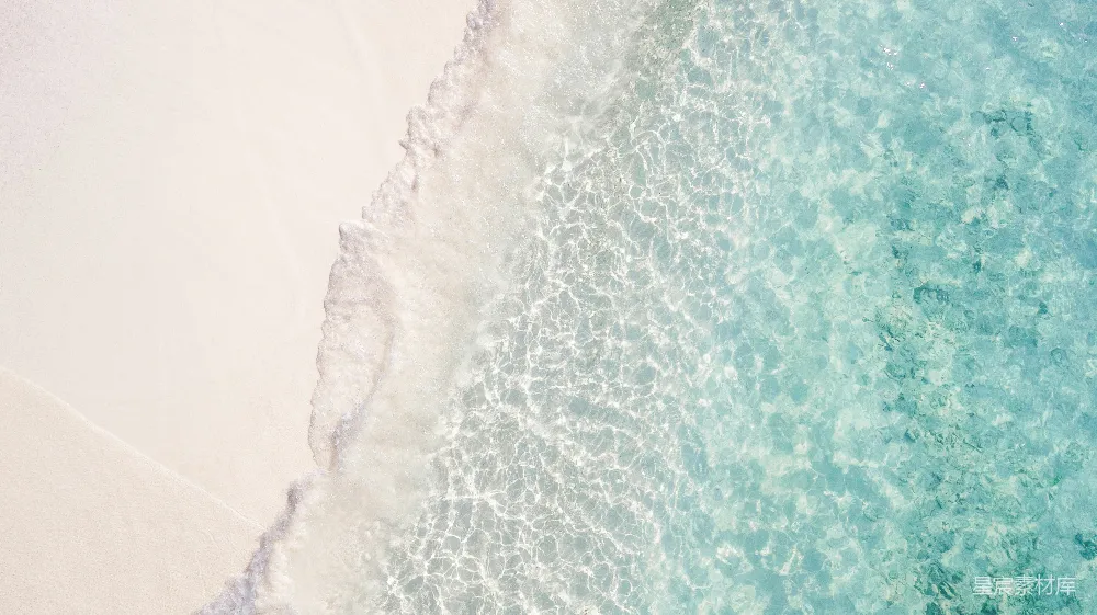 高清摄影 海滩 海浪 俯瞰 自然 宁静 海滩与海浪的俯瞰