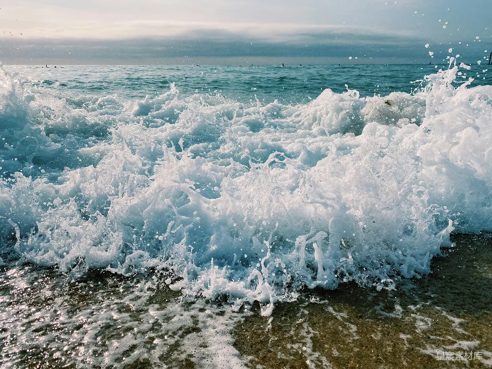 高清摄影 海浪 自然景观 动态场景 海岸 宁静 海浪拍岸的瞬间