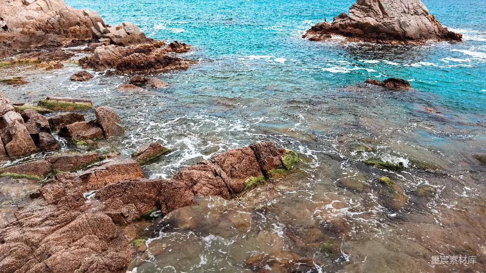 高清摄影 海岸线 自然风光 海滩 海洋 风景 岩石海岸与蓝海