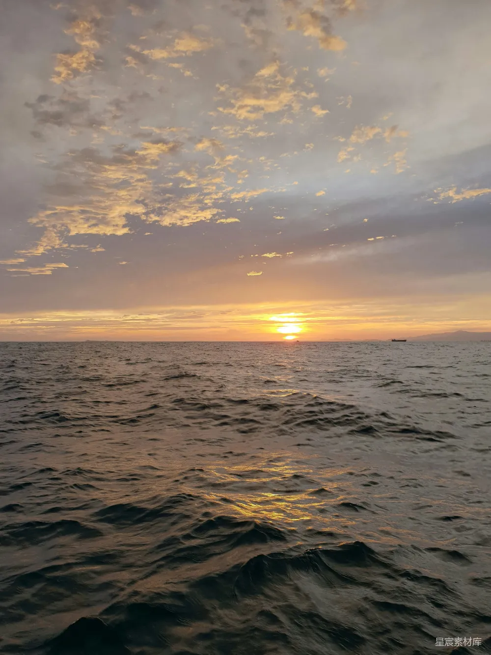 高清摄影 日落 海洋 风景 宁静 自然 海上的日落