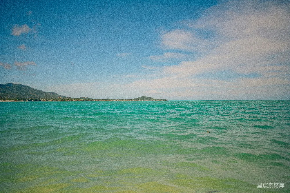 高清摄影 海滩 蓝天 碧海 宁静 自然 碧海蓝天的宁静海滩