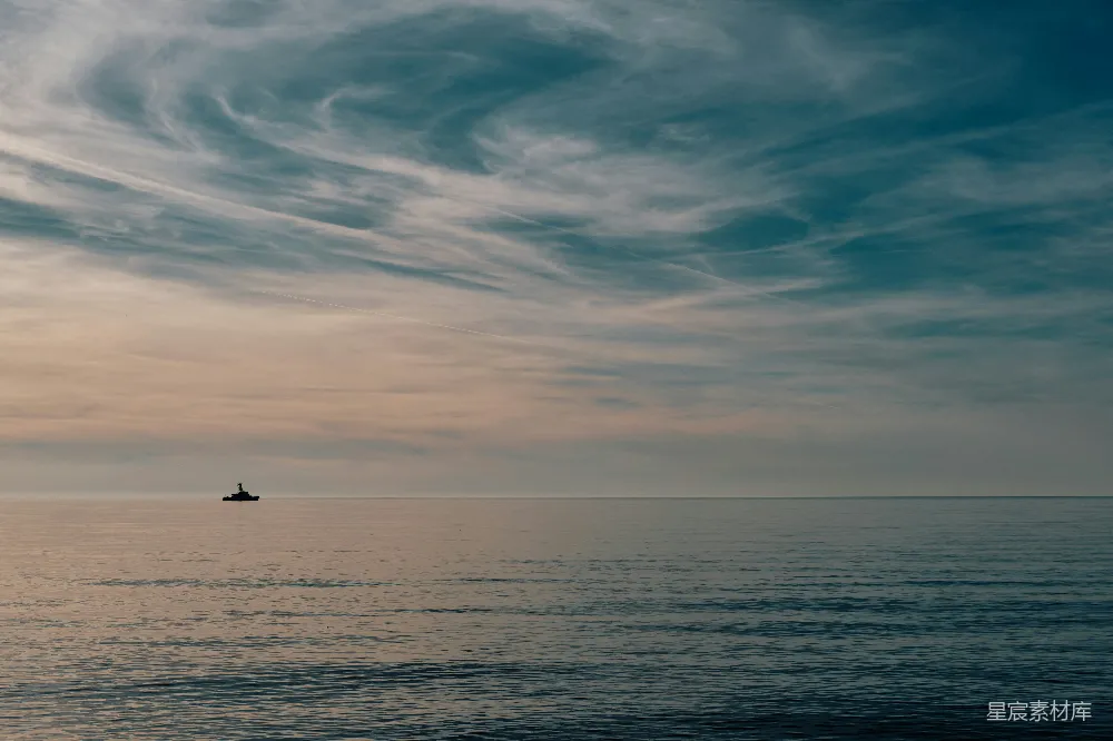 高清摄影 自然风光 海景 日落 宁静 海上 宁静的海上日落