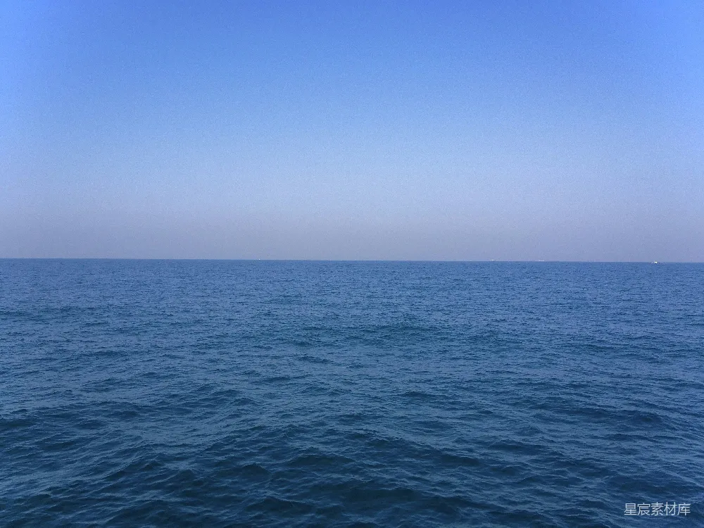 高清摄影 大海 平静 蓝色 自然 放松 宁静的海平线