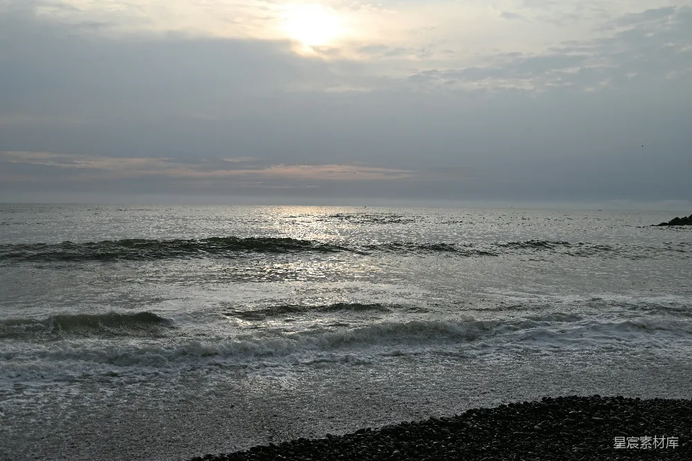 高清摄影 海滩 日落 自然 宁静 风景 日落海景