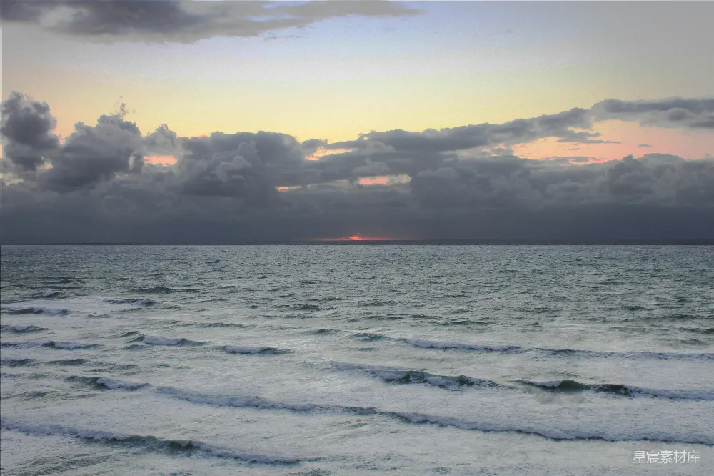 高清摄影 夕阳 海洋 自然风光 宁静 日落 夕阳海景