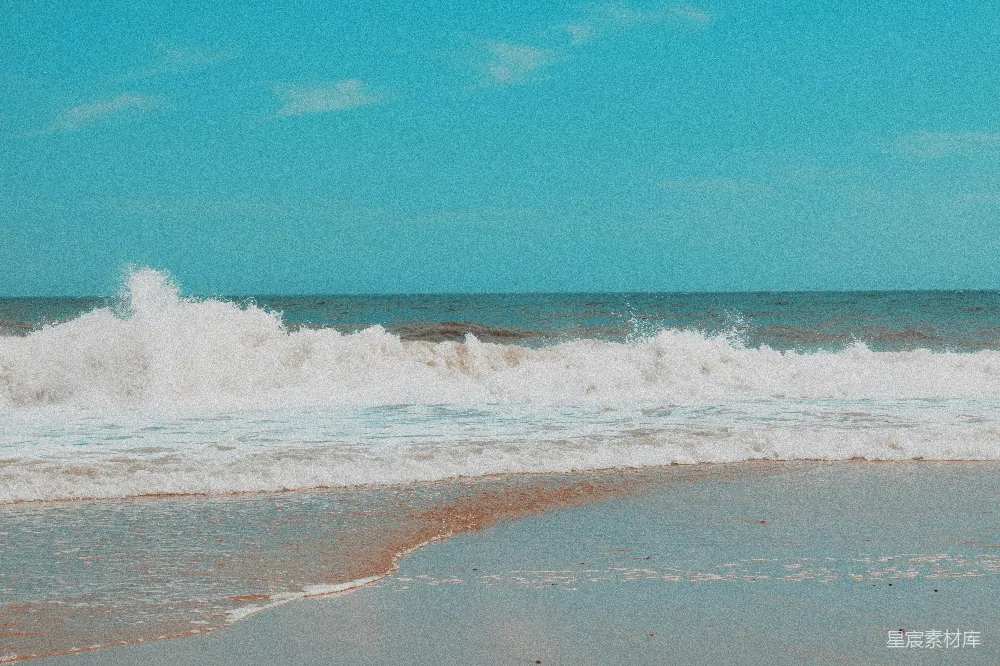 高清摄影 海滩 海洋 蓝色 自然 风景 海滩上的蓝色海浪
