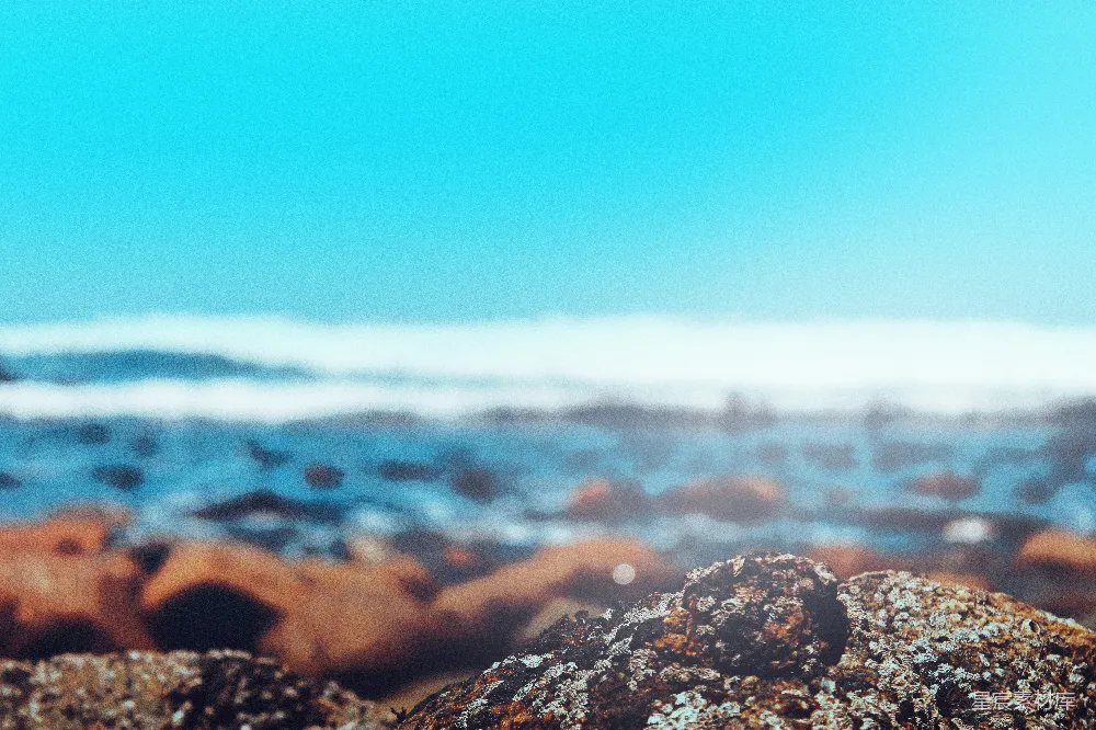 高清摄影 海景 岩石 自然 风景 宁静 海边的岩石与波浪