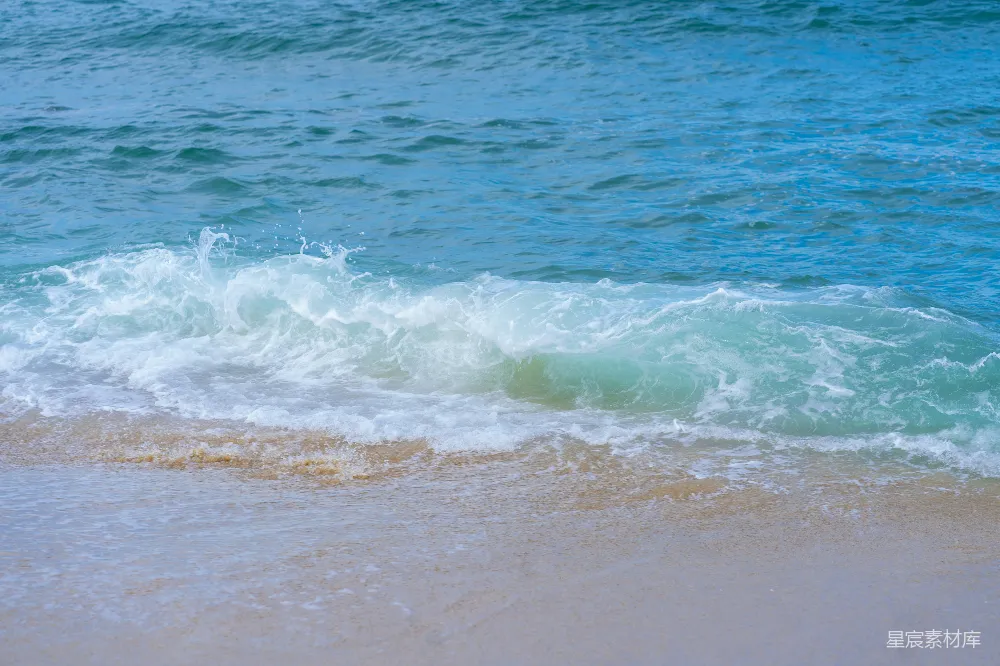高清摄影 海浪 海滩 自然 宁静 风景 海滩上的海浪