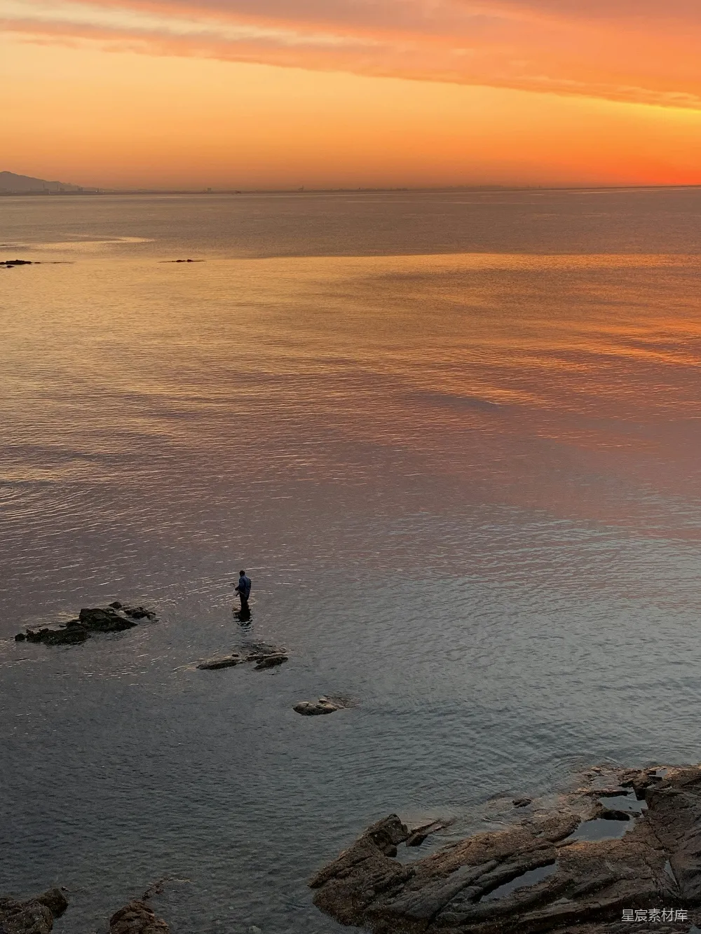 高清摄影 黄昏 独钓 宁静 自然 海景 黄昏独钓