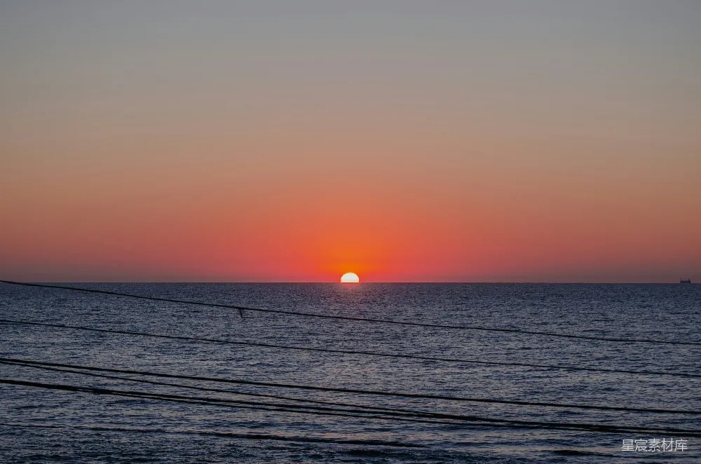 高清摄影 夕阳 海景 宁静 自然 风景 夕阳下的宁静海景