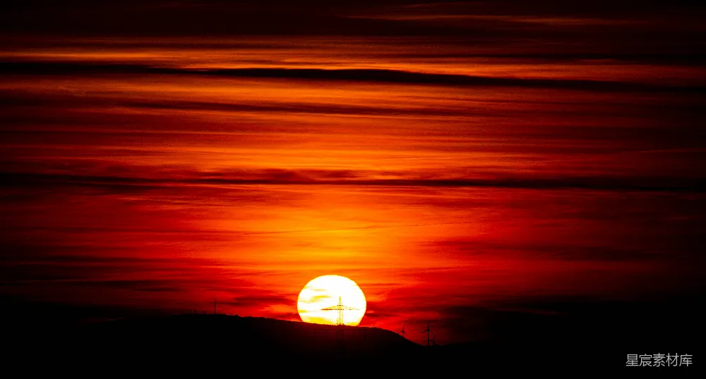高清摄影 夕阳 工业 自然 风景 工业与自然 夕阳下的工业与自然