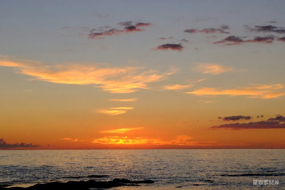 高清摄影 夕阳 海景 宁静 自然美景 日落 夕阳下的宁静海景