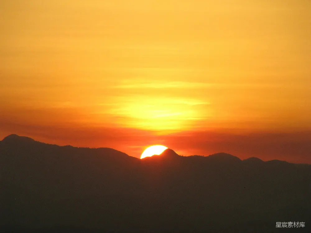 高清摄影 日落 自然风光 山川 宁静 黄昏 夕阳山景