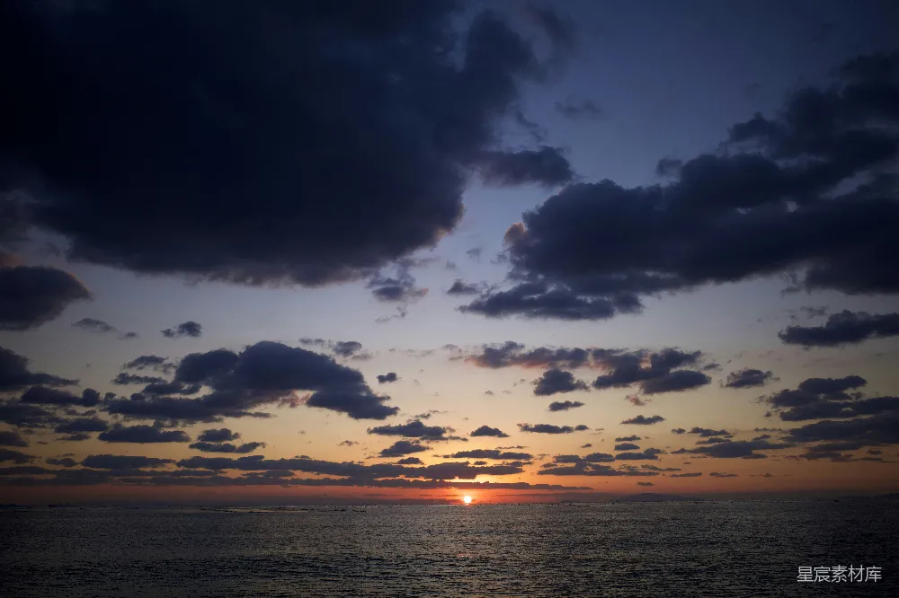 高清摄影 日落 海景 自然风光 宁静 天空 日落海景