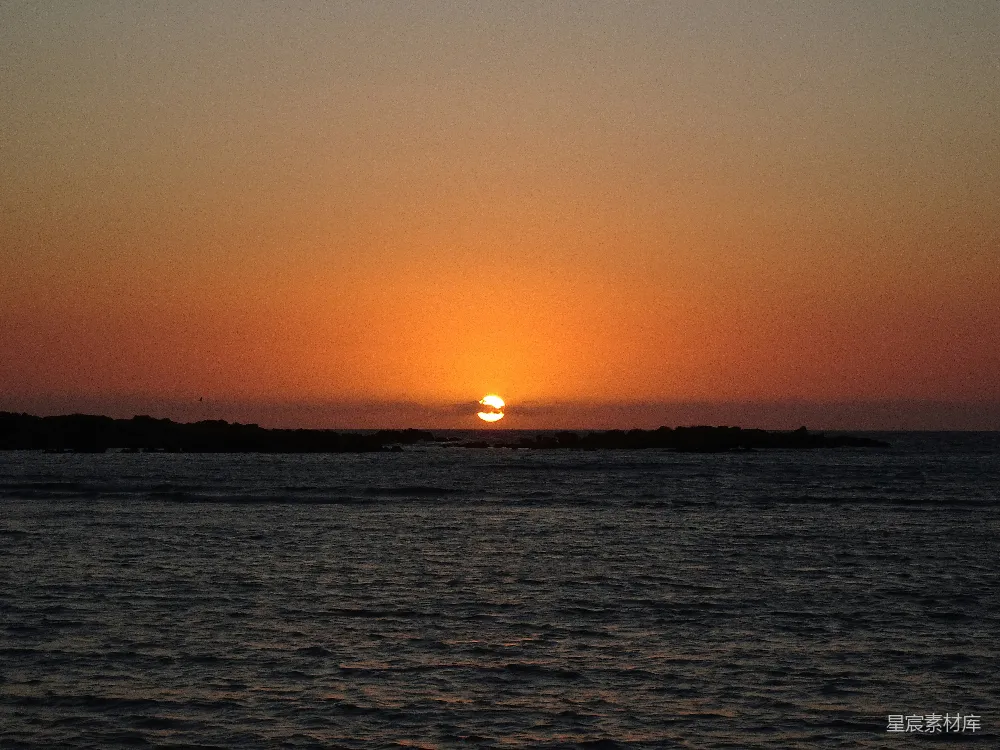 高清摄影 海景 日落 宁静 自然 风景 海与日落的宁静时刻