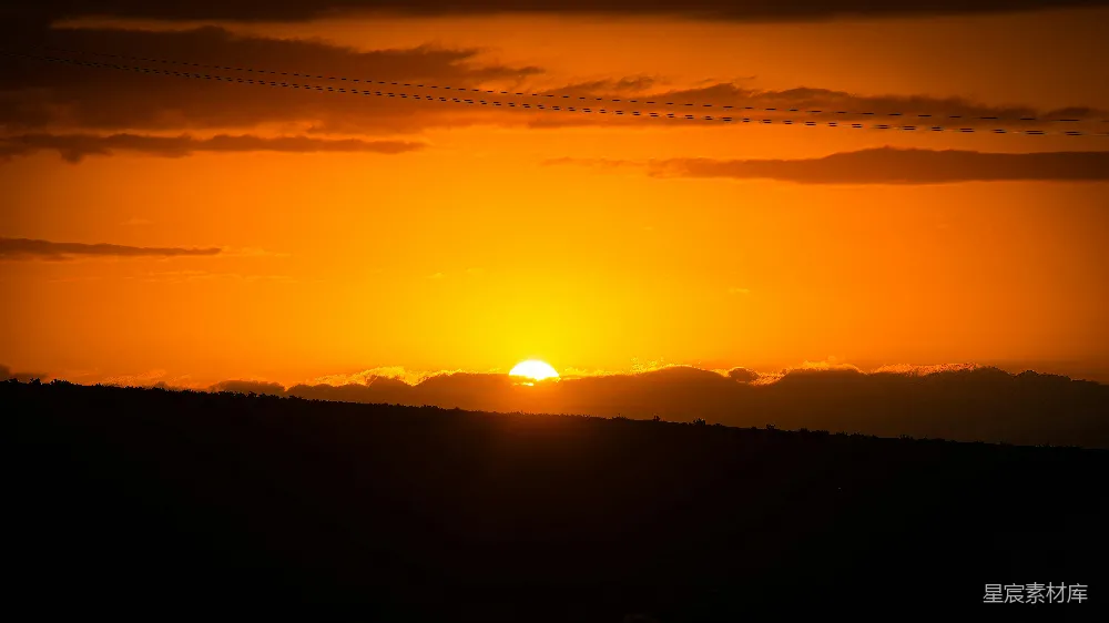 高清摄影 日落 宁静 山景 自然 风景 夕阳下的宁静山景